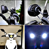 2 Led Plus Button LED Headlight & Button Assist Lamp For Motorcycle Motorbike Bike Universal CD70 CG 125 & All