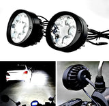 2 Led Plus Button LED Headlight & Button Assist Lamp For Motorcycle Motorbike Bike Universal CD70 CG 125 & All