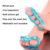 Reusable Gel Toe Separators & Straighteners For Hammer & Overlapping Toes - Unisex ( Random Color )