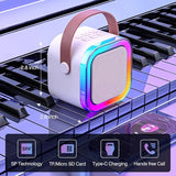 Portable Bluetooth Karaoke Speaker With RGB Lights & Controllable Battery – Mini Loud Speaker For Kids, Girls, And Boys | Perfect Gift For Family Parties And Karaoke Fun ( Without Mic )