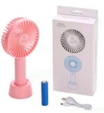 Portable USB Rechargeable Fan | Handheld 3 Speed Strong Wind Electric Small Mini Cooling Fan (Random Color)