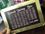 Umrah Saving Box - Box For Umrah Saving | Umrah Saving Box - Best Quality Umrah Saving Box - Umrah Saving Box Dark Brown, Wooden Money Box For Umrah - 210,000