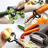 3-In-1 Vegetable Peeler Cyclone Knife – Roto Peeler | Multifunctional Kitchen Tool Designed For Multiple Peeling ( Random Color)