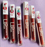 6-Piece Matte Lip Gloss Set – Multicolor Shades, Long-Lasting Liquid Formula, Velvet Finish - Random Shades (Without Box)