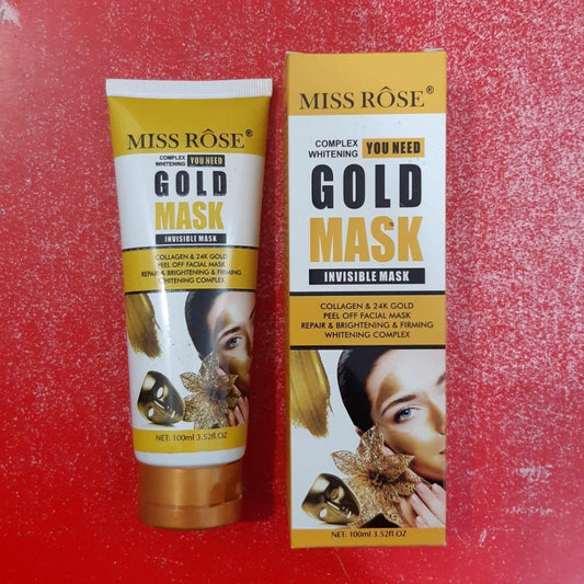 Miss Rose Original Gold Mask | Invisible Mask Collagen & 24k Gold Peel Of Facial Mask Repairing & Brightening & Firming Whitening Complex