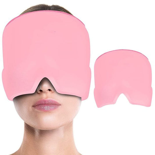 Headache Relief Hat For Migraine Relief, Tension, One Size Fits All Headache Cap With Reusable Ice Gel Pack For Puffy Eyes, Stress Relief ( Random Color )