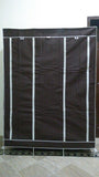 Portable Storage Cabinet 3 Door Large Size 5 By 4 Ft | Aluminum Rods And Fabrics Wardrobe Stand