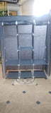 Portable Storage Cabinet 3 Door Large Size 5 By 4 Ft | Aluminum Rods And Fabrics Wardrobe Stand