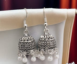 Silver Indian Jumky /  Jhumka Earrings by Quirky Fashions | Ethnic wear | Casual wear