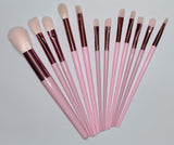 13 Pieces Soft Fluffy Makeup Brush Set - Cosmetics Brush Set - Makeup Brush Kit - Blush And Powder Brushes - Makeup Brushes For Foundation - Pink Color - Without Box