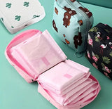 Women Portable Pouch Napkin Cosmetic Bags Organizer / Sanitary Pads Storage Bag / Ladies Makeup Bag Girls Hygiene Pad Bag (Random Design & Color)