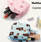 Women Portable Pouch Napkin Cosmetic Bags Organizer / Sanitary Pads Storage Bag / Ladies Makeup Bag Girls Hygiene Pad Bag (Random Design & Color)