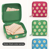 Women Portable Pouch Napkin Cosmetic Bags Organizer / Sanitary Pads Storage Bag / Ladies Makeup Bag Girls Hygiene Pad Bag (Random Design & Color)