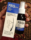 FEG PLUS Hair & Beard Growth Serum Spray 50ml | 22% Seaweed Extract, Rosemary, Redensyl, Anagain & 5% Minoxidil | Anti Hair Loss, Regrowth Treatment