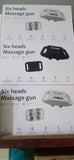 6 Head Deep Tissue Massage Gun – Muscle Relaxation & Pain Relief Therapy Tool-Muscle Therapy Tool- Head Massager