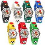 High Quality Cute Football Cartoon Children Watch Girls Rubber Kids Watches Boys Silicone Quartz Wristwatches (Random-Colour)