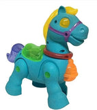 Musical Walking Moving Pony Horse With Light & Sound Battery Operated Toy For Toddlers Kids For Multi Colour