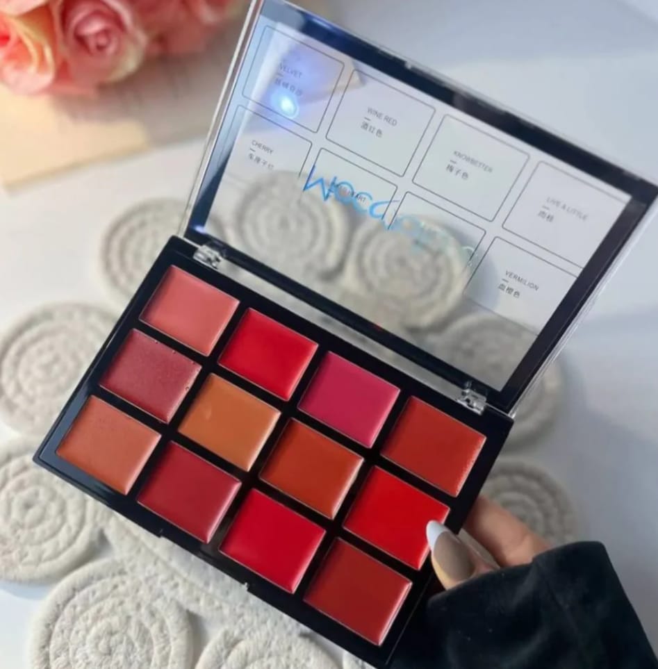 Mocallure 12-Color Lip Palette / Long-Lasting Professional Lip Kit For Every Mood
