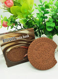 Biscuit Shaped Notebook – 80 Pages Round Steno Pad For Students, Artists & Kids – Fun Chocolate Biscuit Design, Portable Memo Notepad For Notes, Sketching, Doodling & Creative Writing