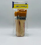 Pack Of 4 Nylon Hair Wide And Thin Gesso Base Brushes – Premium Paint Brushes Set For Artists