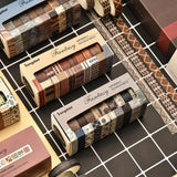 Songdao 10 Rolls Fantasy Washi Tape Set Texture Arts Adhesive Tapes Basic Patterns Decorative Masking Tape Sets For Craft, Kids, Scrapbook, DIY, Gift Wrapping (Style Four)