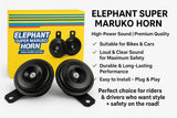 High Sound Elephant Horn For Cars & Bikes – Super Loud 12V Universal Vehicle Horn | Durable, Long-Lasting, Clear & Powerful Sound For Maximum Road Safety | Easy Plug & Play Installation | Compatible With All Cars, Motorcycles & Scooters
