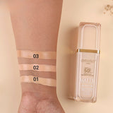 Emelie Paris SPF 50+ Foundation With Primer (30 Ml) – Full Coverage, Waterproof, Matte Finish - Shade # 1