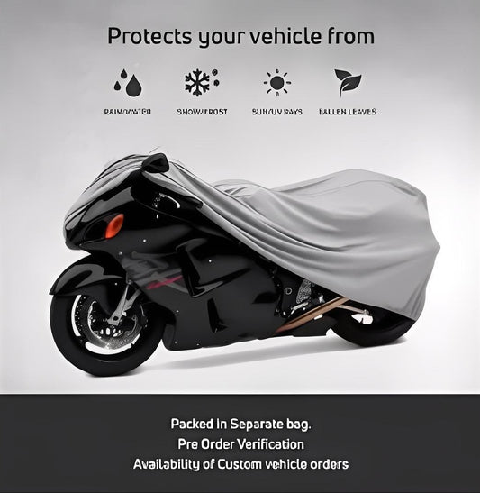 Bike Top Cover – Water & Scratch Proof Parachute – Fits CD70CC And 125CC Bikes (Random Color)
