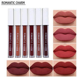 Romantic Empire Matte Lipgloss Set Of 6 – High Pigment, Long-Lasting Liquid Lip Gloss | Shades Of Red Collection
