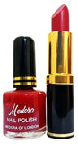 Medora 2 In 1 Lipstick & Nail Polish Combo – Premium Beauty Deal With Matching Shades, Includes 1 Lipstick & 1 Nail Polish (Shade Red, Maroon)