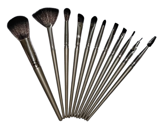 11 Pieces Soft Fluffy Makeup Brush Set - Cosmetics Brush Set - Makeup Brush Kit - Blush And Powder Brushes - Makeup Brushes For Foundation - Without Box