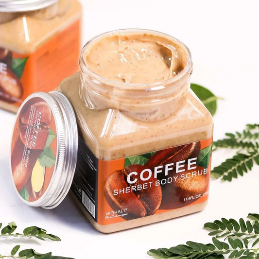 Pack Of 02 | WOKALI Coffee Sherbet Body Scrub 350ml-WKL692 - Exfoliating & Hydrating Coffee Scrub