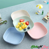 Pack Of 2 |10pcs Multi-Function Spit Bone Plate Set + 2 In 1 Dumpling Maker | Best Samosa Maker & Household Food Grade Plastic Elliptical Plate For Kitchen (Random Color)