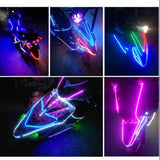 Premium Multi Color RGB LED Chain Cover Light For Motorcycles Waterproof Flexible Strip Light 45CM