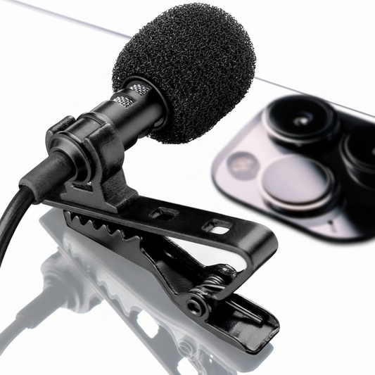Professional Tiktok3.5 AUX Microphone Micro-Cravate Mic Lavalier Single Mic -Black
