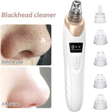 5in1 Blackhead Remover Machine Rechargeable | Face Vacuum Derma Suction With 5 Heads | Blackhead Removing Machine