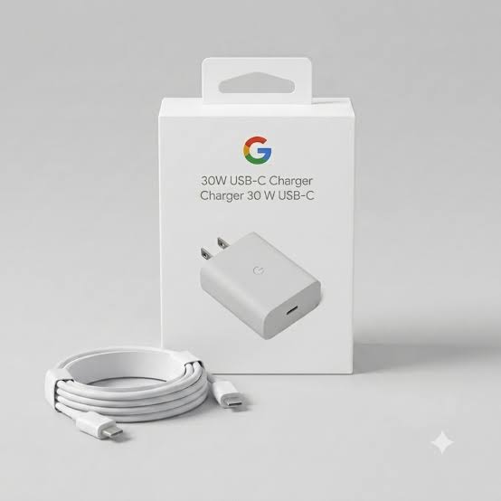 Original Google 30W USB-C PD Fast Charger With USB-C To USB-C Cable For Google Pixel 9/8/7/6 Series, Pixel Fold, Tablets & USB-C Devices