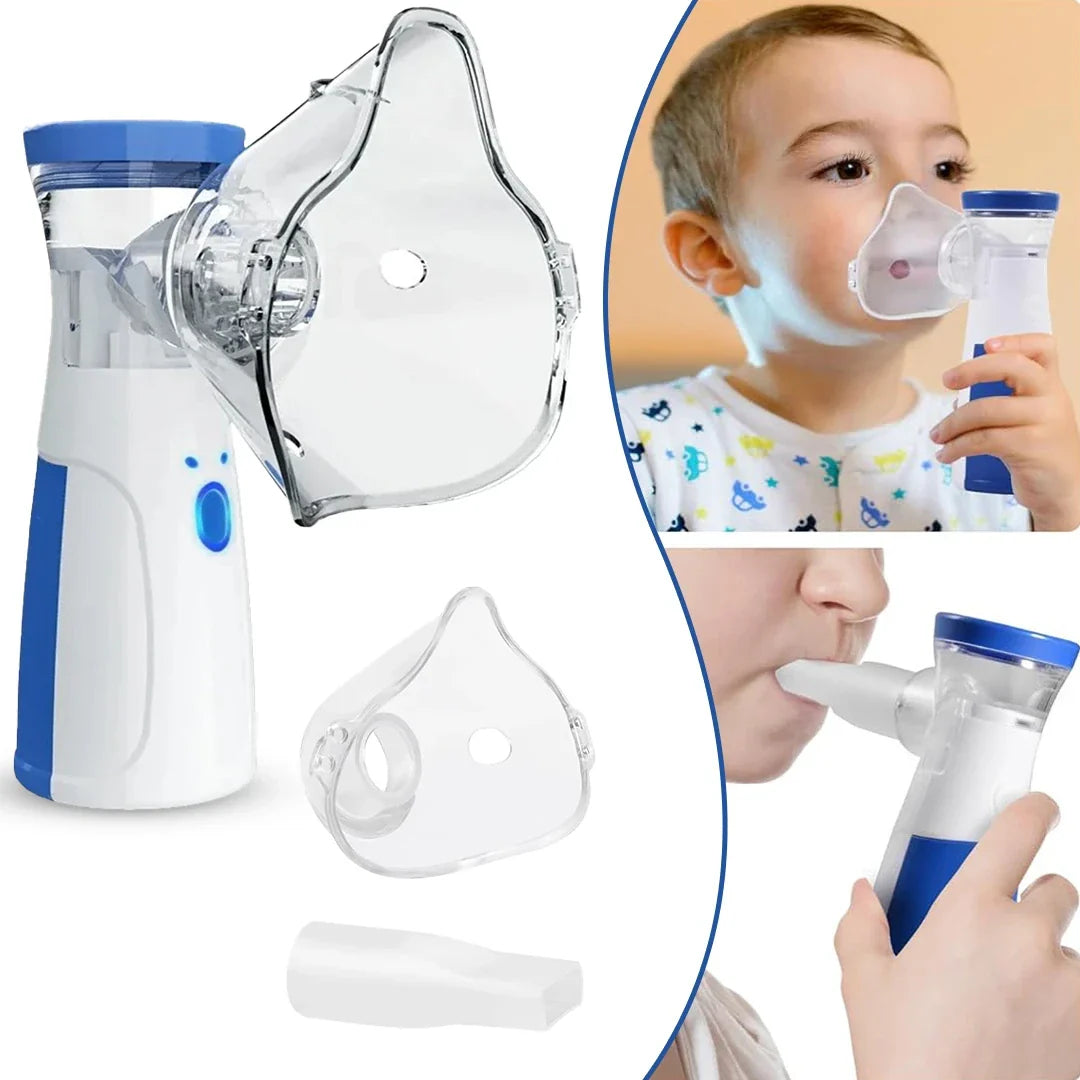 Portable Mesh Nebulizer | USB & Battery Operated Nebulizer | Mini Mesh Nebulizer With Mask | Personal Inhaler For Efficient Respiratory Care / Mesh Nebulizer For Kids