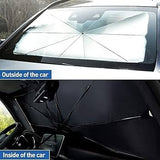Premium Car Windshield Sun Shade Umbrella – Foldable Auto Front Window UV Reflector Blockout Shield
