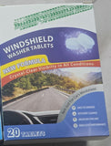 Car Windshield Washer Fluid Concentrate Tablets | Solid Effervescent Wiper Cleaning Tablets | 20-Tablets