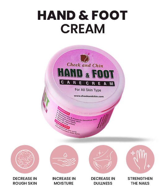Cheek And Chin Hand And Foot Care Cream Providing Nourishing Formula Effective Moisturizing & Everyday Skin Care - 100g