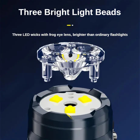 Rechargeable 3-LED Mini Flashlight – Portable Emergency Touch Light