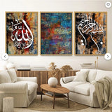 Decoration Home Decoration Item 3 Pcs ISLAMIC FRAME Board Wall Decor Photo On Wall PHOTO TILE Canvas Art Decor For Home Easy Set Up With Both Side Tape
