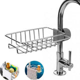 Stainless Steel Faucet Sponge Holder & Sink Organizer Rack