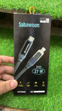Sabawoon  Type-C to iPhone Cable | PD 27W Fast Charging – High-Speed, Safe & Durable