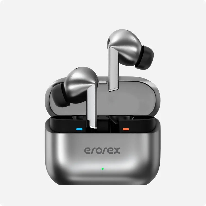 Erorex AirPods E-5 Pro TWS Wireless Bluetooth 5.3 Earbuds With ENC Noise Cancellation, Touch Control & Charging Case