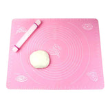 Silicone Baking Roti Mat With Measurements Heat Resistant | Non Stick Flour Rolling Mat | Baking Kneading Dough Pad - Big Size (Random Color)