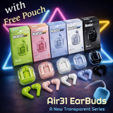 3.1 Professional Air 31 Tws Transparent Earbuds Bluetooth 5.3v (Random Color )