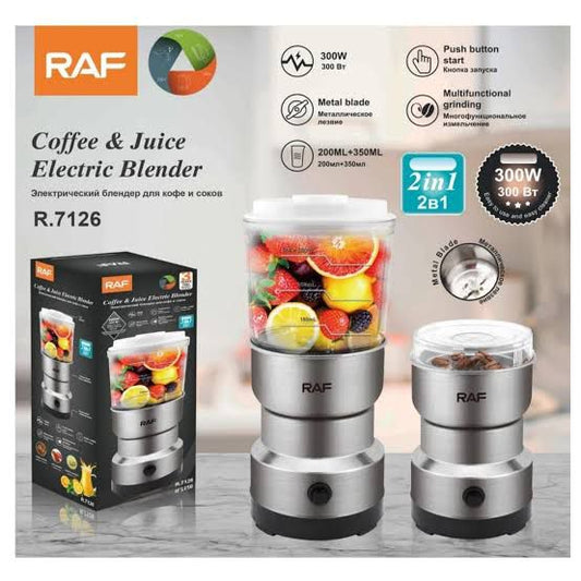 2 In 1 RAF Coffee And Juice Electric Blender | Premium Quality Multifunctional Kitchen Blender For Smoothies, Juices, And Coffee | Powerful Motor & Durable Design