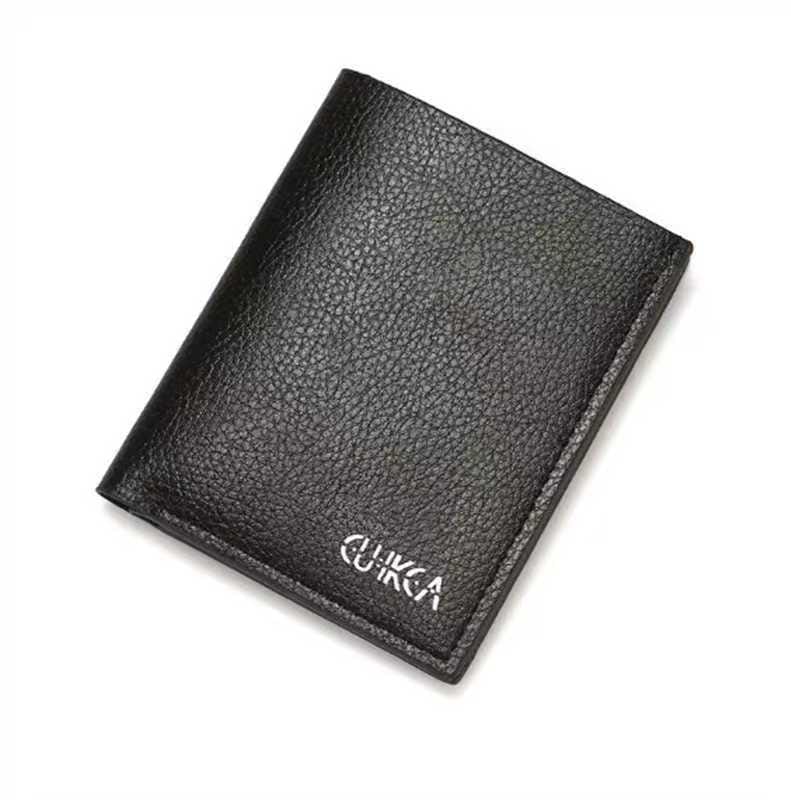 Black Cuikca Textured Leather Bifold Wallet - Fashion Accessory Designed For Personal Style And Daily Carry Routine